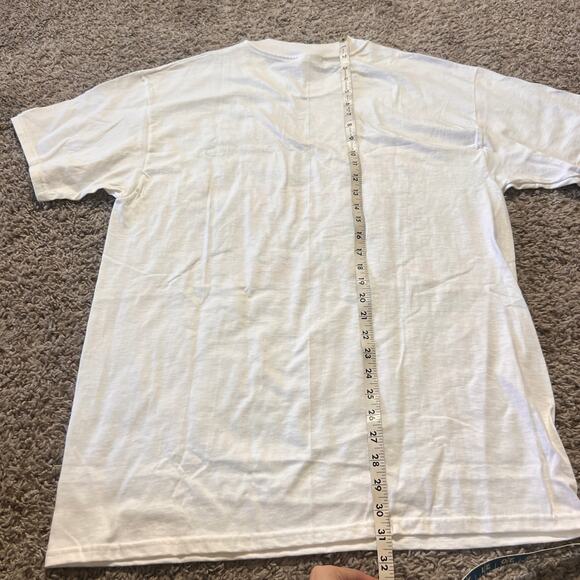Vintage 90's Beefy Muscle Car Shirt Think Your'e Bad Graphic L White T Shirt - Picture 3 of 4